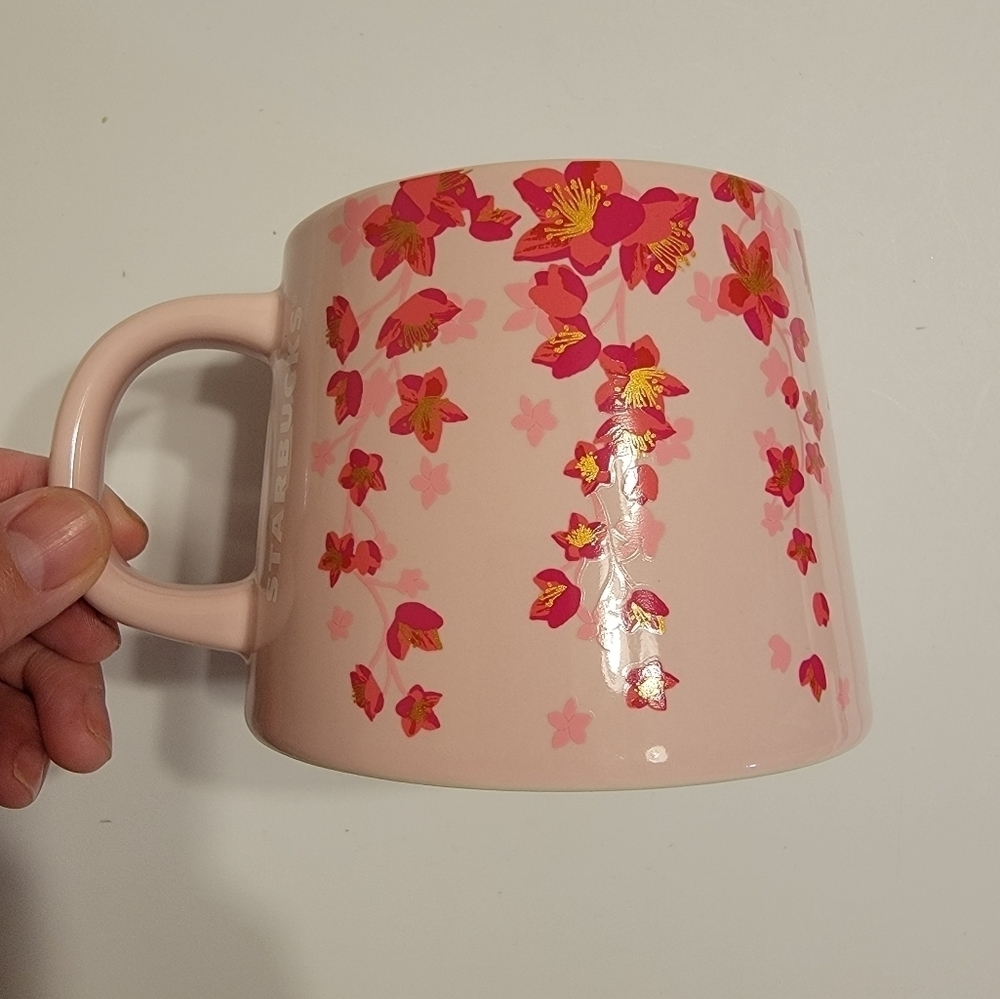 NWT Starbucks 2024 Limited Edition LATAM Cherry Blossom Ceramic Mug - Picture 2 of 6